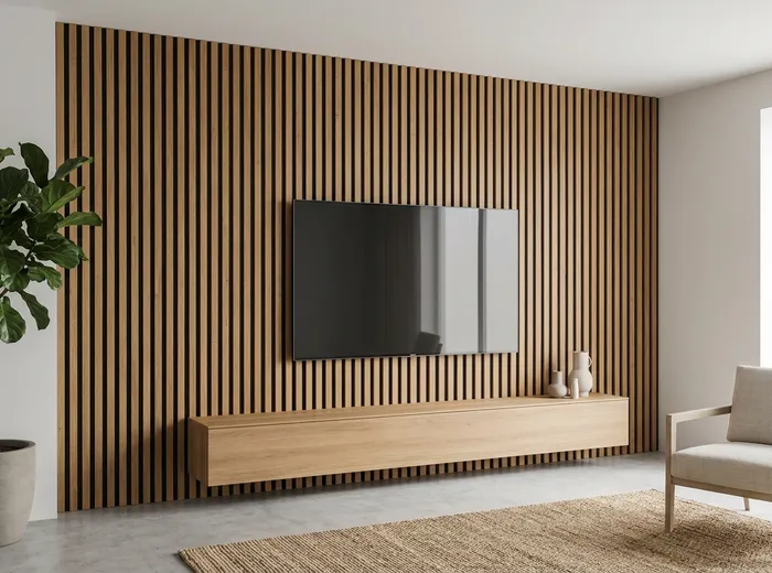 TV-Wand: STRAMA Wandlamellen