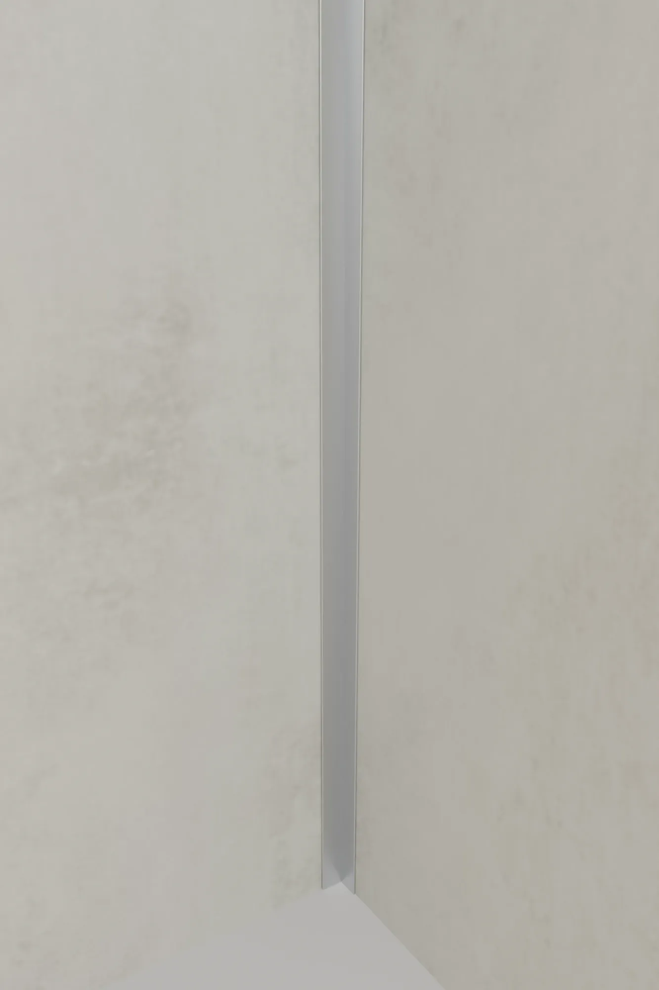 Universal corner profile in the internal corner of a panel wall