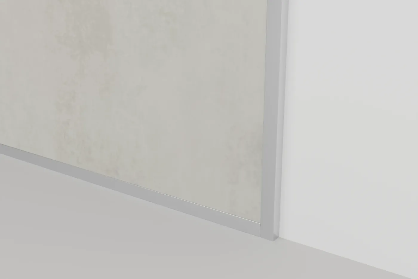 Starter profile at the floor and the side closure of a panel wall