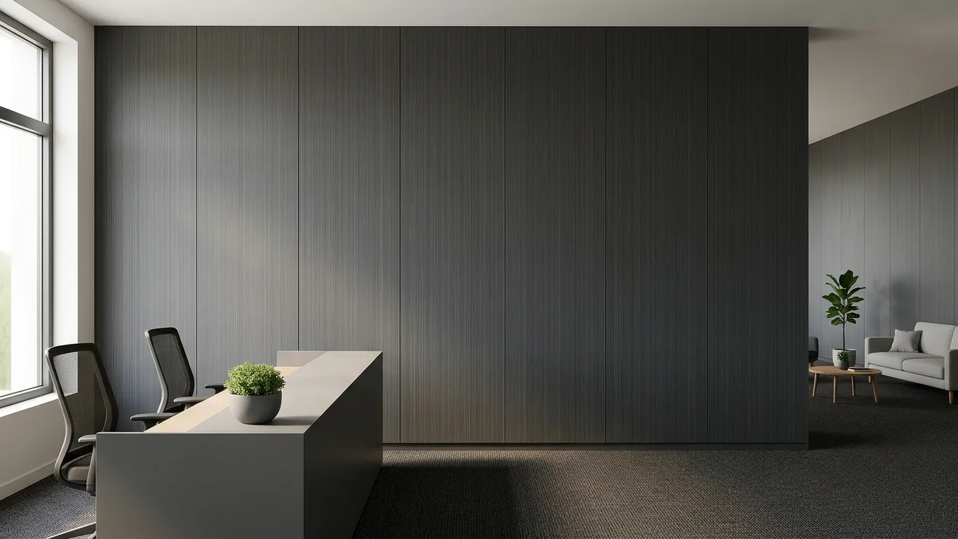 Wnętrze z panelami w dekorze Black 3D V